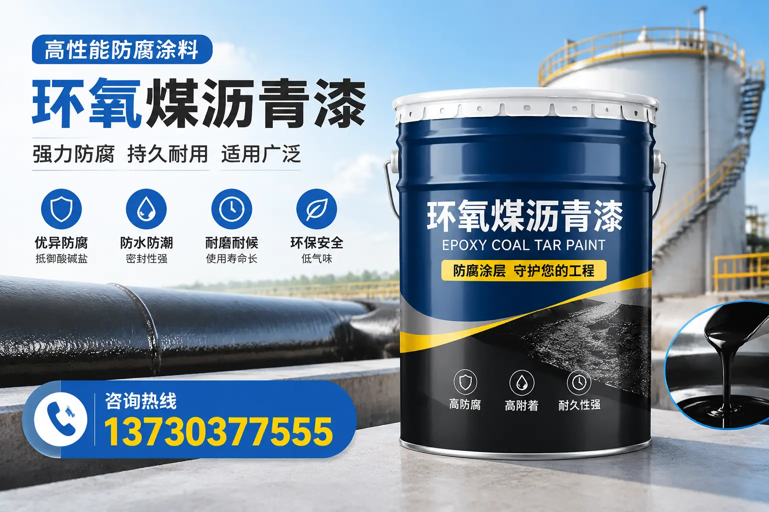 环氧煤沥青漆的耐久性分析，适合滨州的使用场景